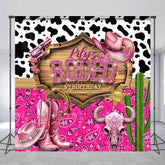 Aperturee - Aperturee Cowgirl Retro Redeo Custom Photo Birthday Backdrop
